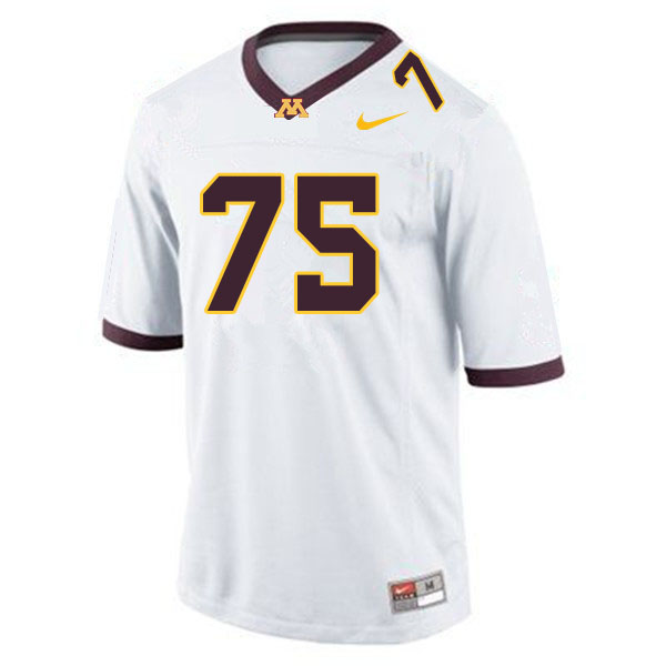 Men #75 Tyler Cooper Minnesota Golden Gophers College Football Jerseys Sale-White - Click Image to Close